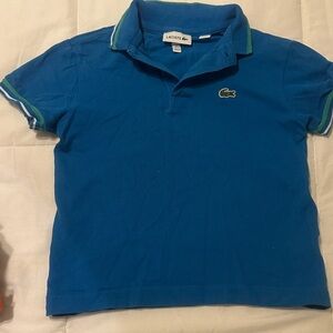 Lacoste Kids Polo in Blue with Green Trim